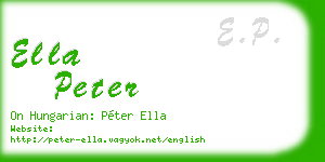 ella peter business card