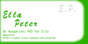 ella peter business card
